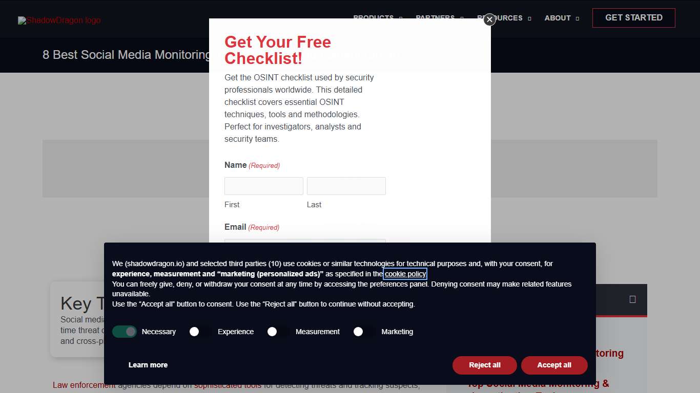 Best Social Media Monitoring Tools for Law Enforcement (2026) - ShadowDragon.io