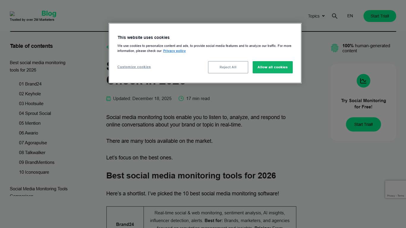 Social Media Monitoring Tools to Check in 2026